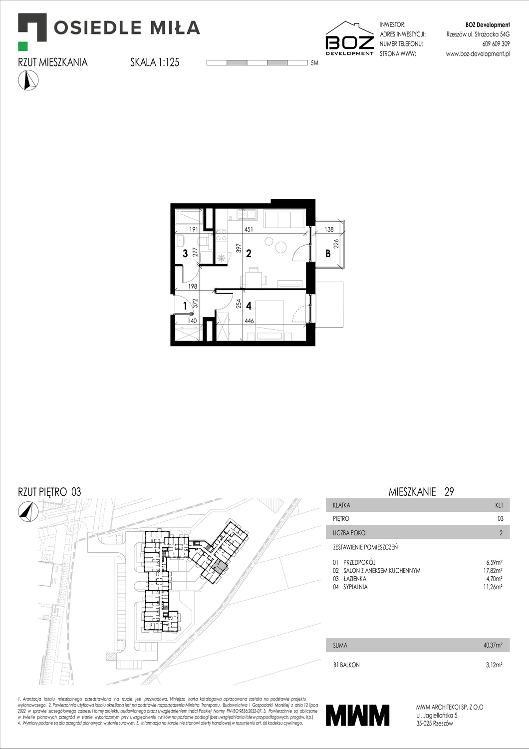 2 pokoje mieszkania, 40,37 m², cena: 452 144 zł, piętro: 3 – STRAŻACKA 54G