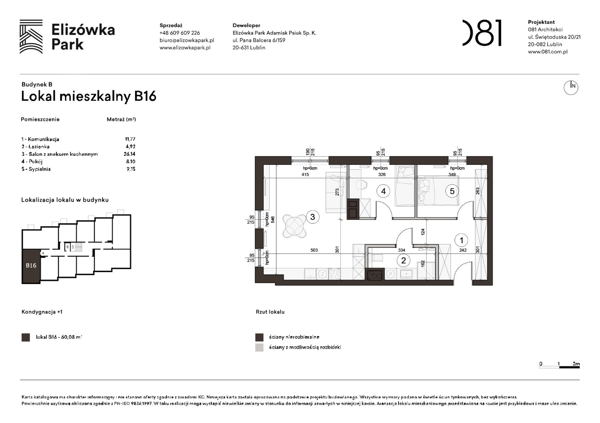 3 pokoje dom, 60,08 m², piętro: 1 – Elizówka Park