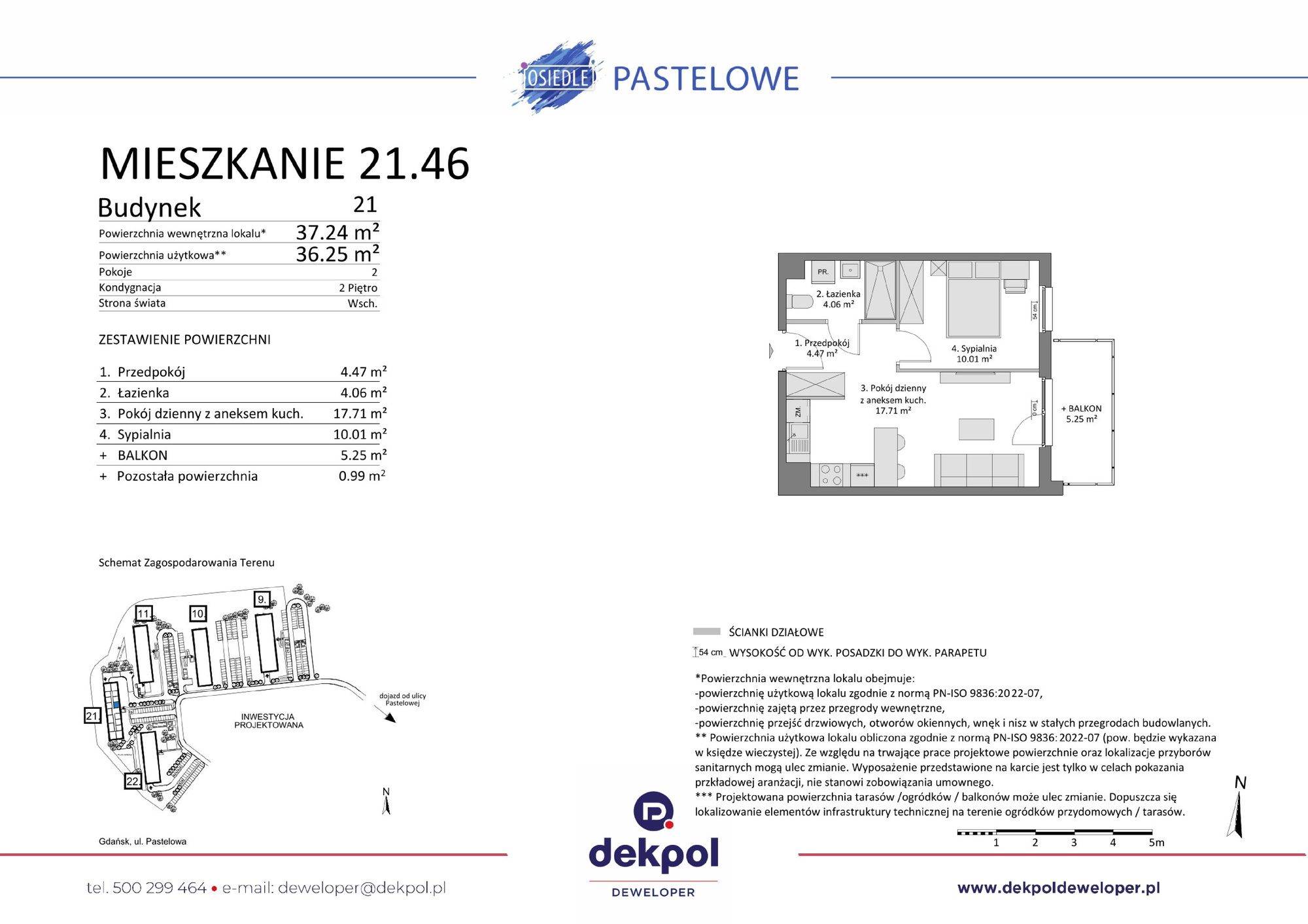 2 pokoje mieszkania, 36,25 m², cena: 469 000 zł, piętro: 2 – Osiedle Pastelowe