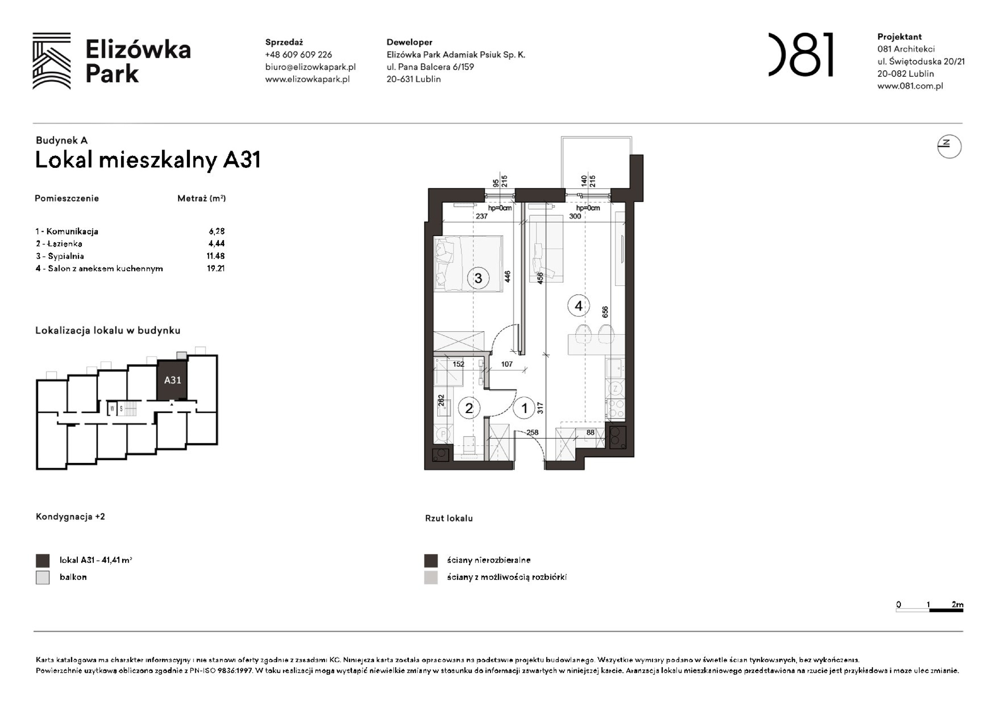 2 pokoje dom, 41,41 m², piętro: 2 – Elizówka Park