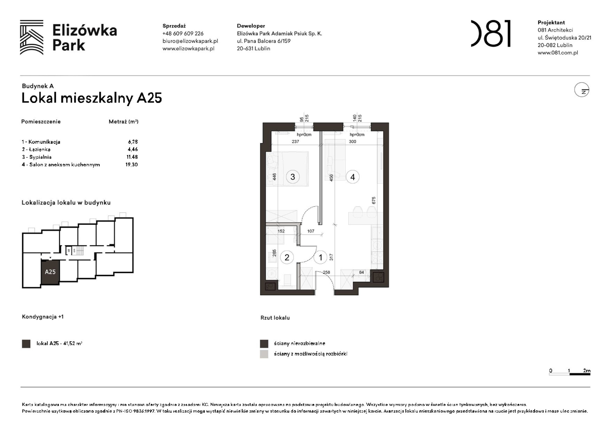 2 pokoje dom, 41,52 m², piętro: 1 – Elizówka Park