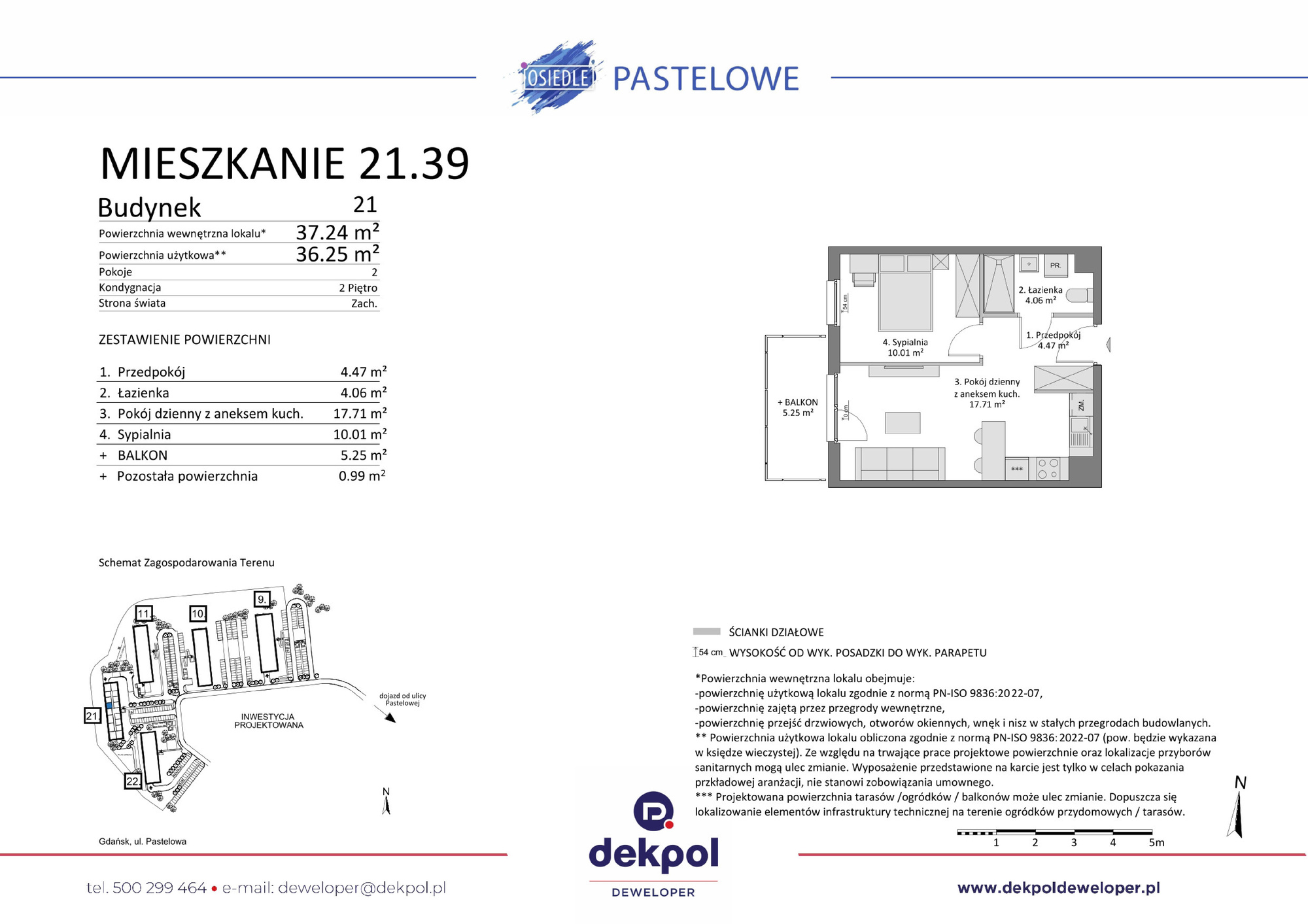 2 pokoje mieszkania, 36,25 m², cena: 483 000 zł, piętro: 2 – Osiedle Pastelowe