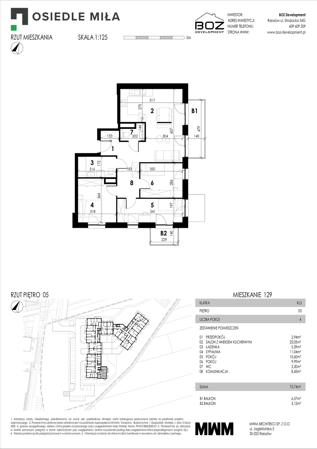 4 pokoje mieszkania, 75,74 m², cena: 715 743 zł, piętro: 5 – STRAŻACKA 54G