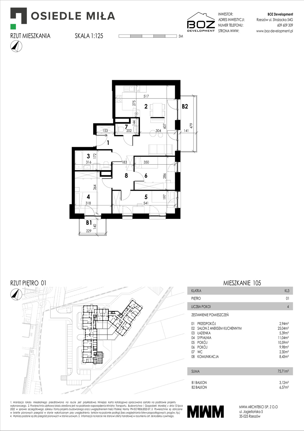 4 pokoje mieszkania, 75,71 m², cena: 715 460 zł, piętro: 1 – STRAŻACKA 54G