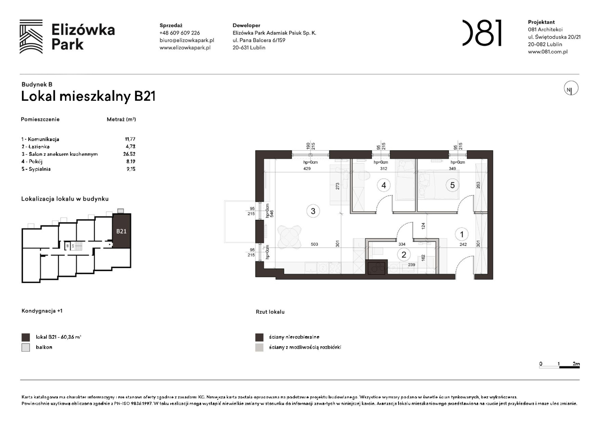 3 pokoje dom, 60,36 m², piętro: 1 – Elizówka Park
