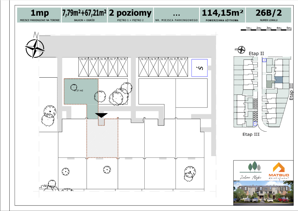6 pokoje mieszkania, 124,23 m², cena: 915 810 zł, piętro: 1 – Zielone Alejki
