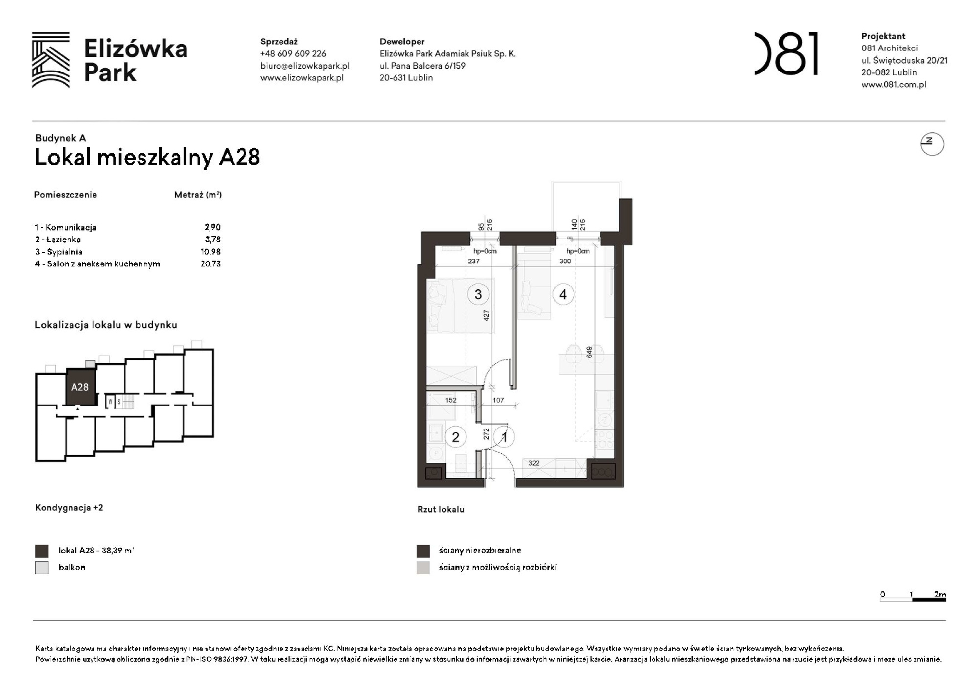 2 pokoje dom, 38,39 m², piętro: 2 – Elizówka Park