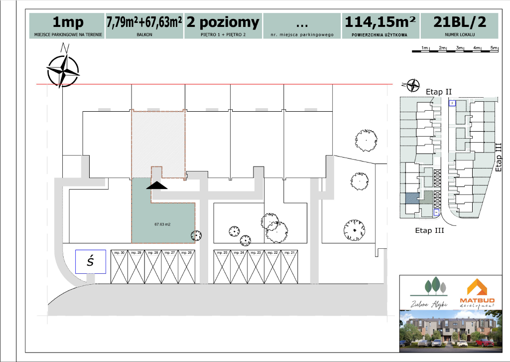 6 pokoje mieszkania, 124,23 m², cena: 916 965 zł, piętro: 1 – Zielone Alejki