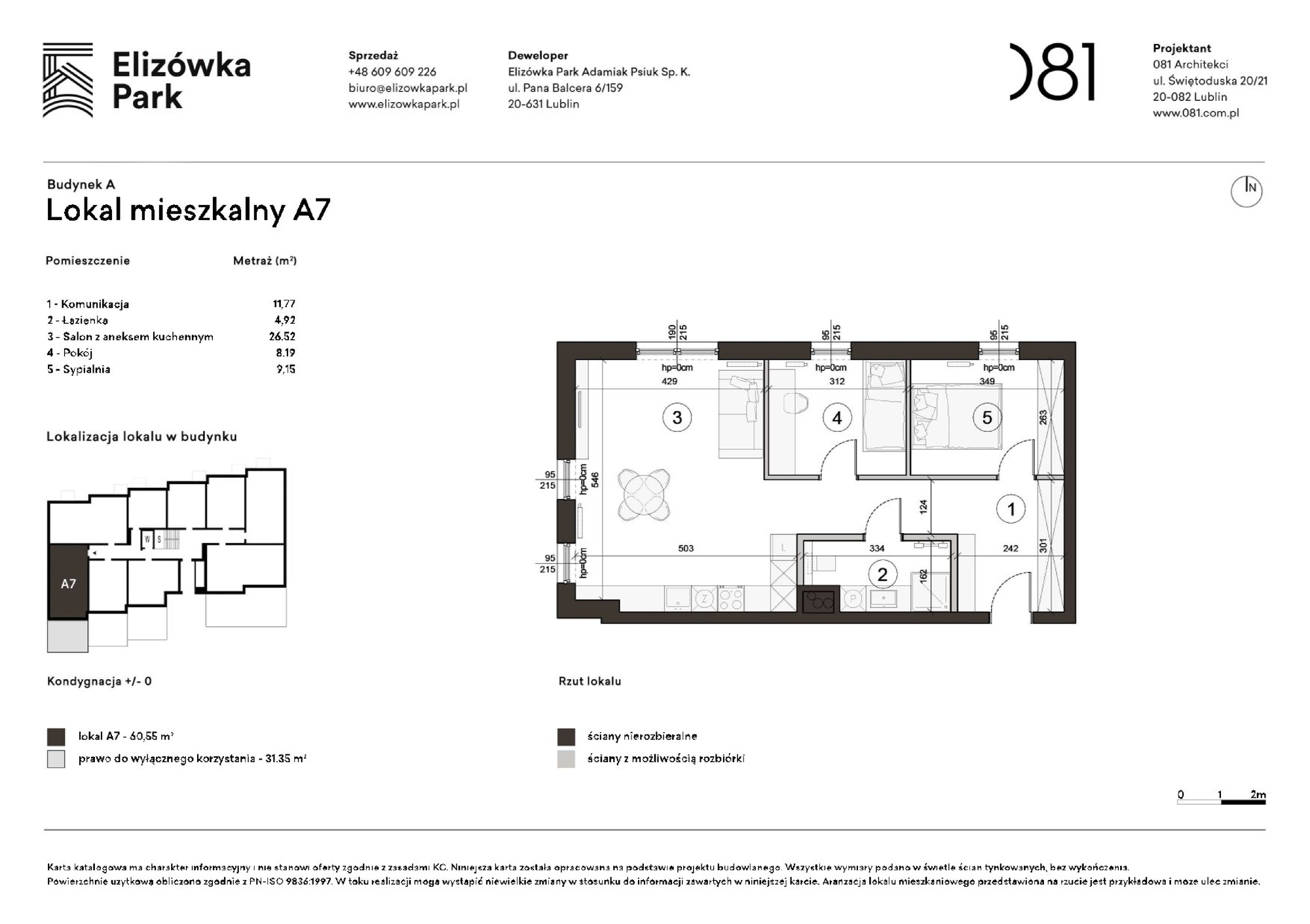 3 pokoje dom, 60,55 m², piętro: 0 – Elizówka Park