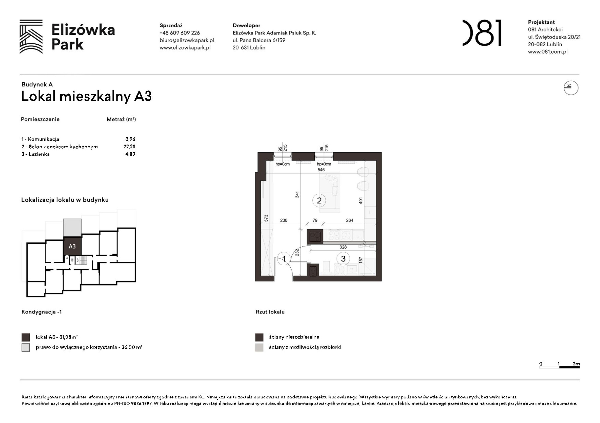 1 pokoje dom, 31,08 m², piętro: -1 – Elizówka Park