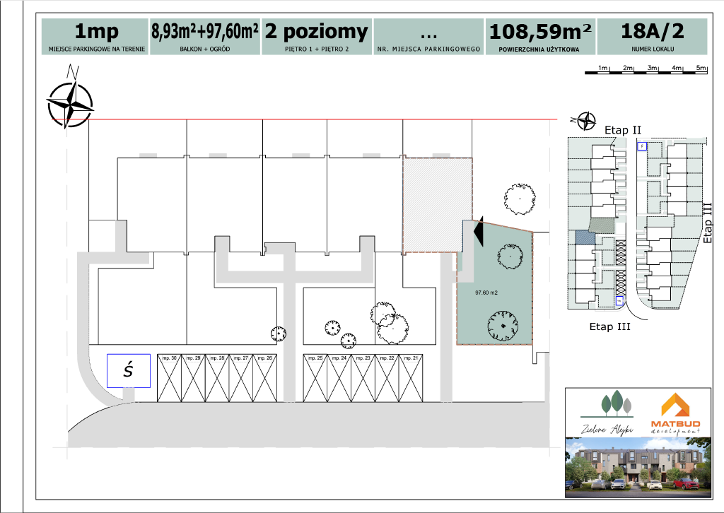 5 pokoje mieszkania, 118,63 m², cena: 934 211 zł, piętro: 1 – Zielone Alejki