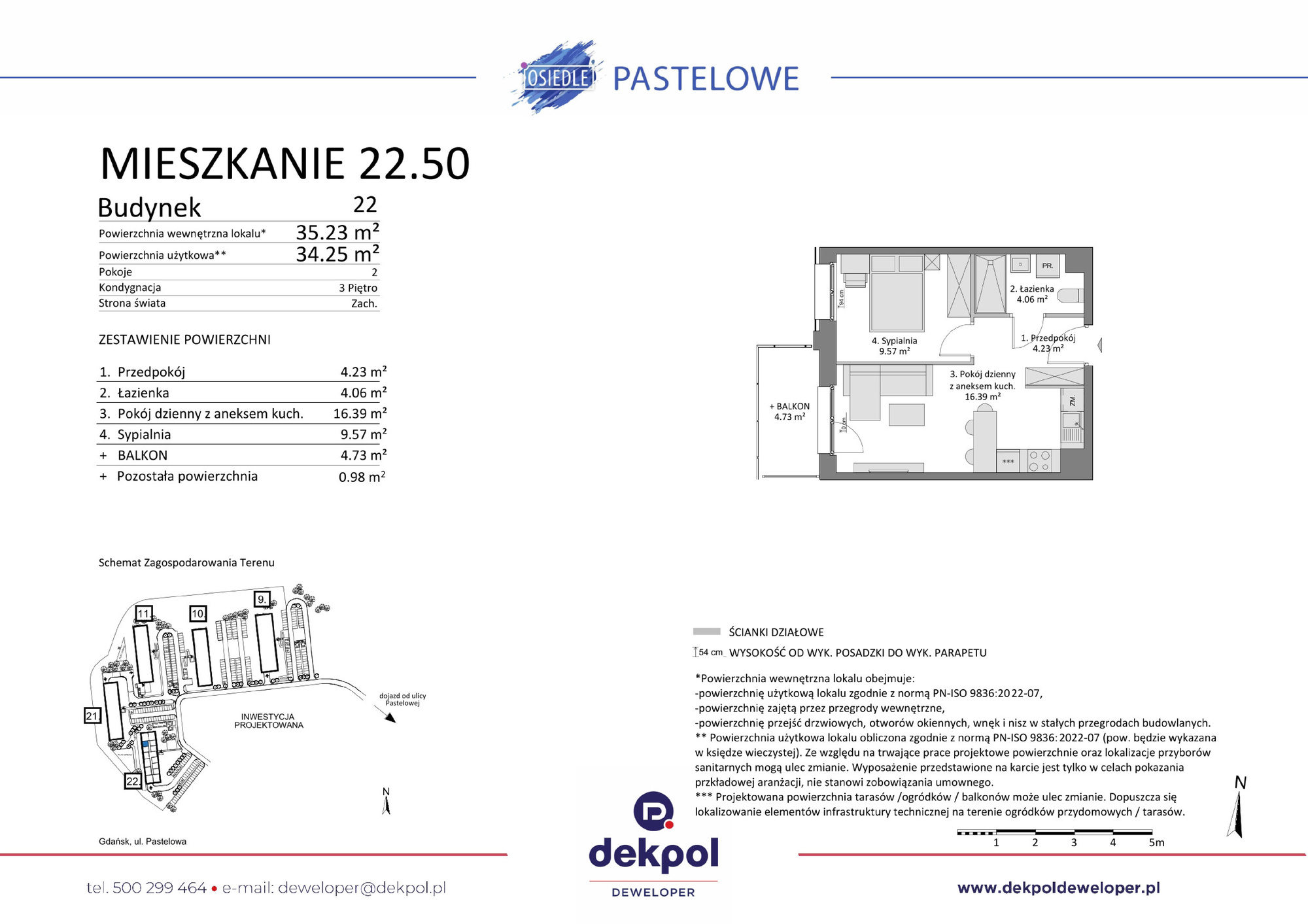 2 pokoje mieszkania, 34,25 m², cena: 472 000 zł, piętro: 3 – Osiedle Pastelowe
