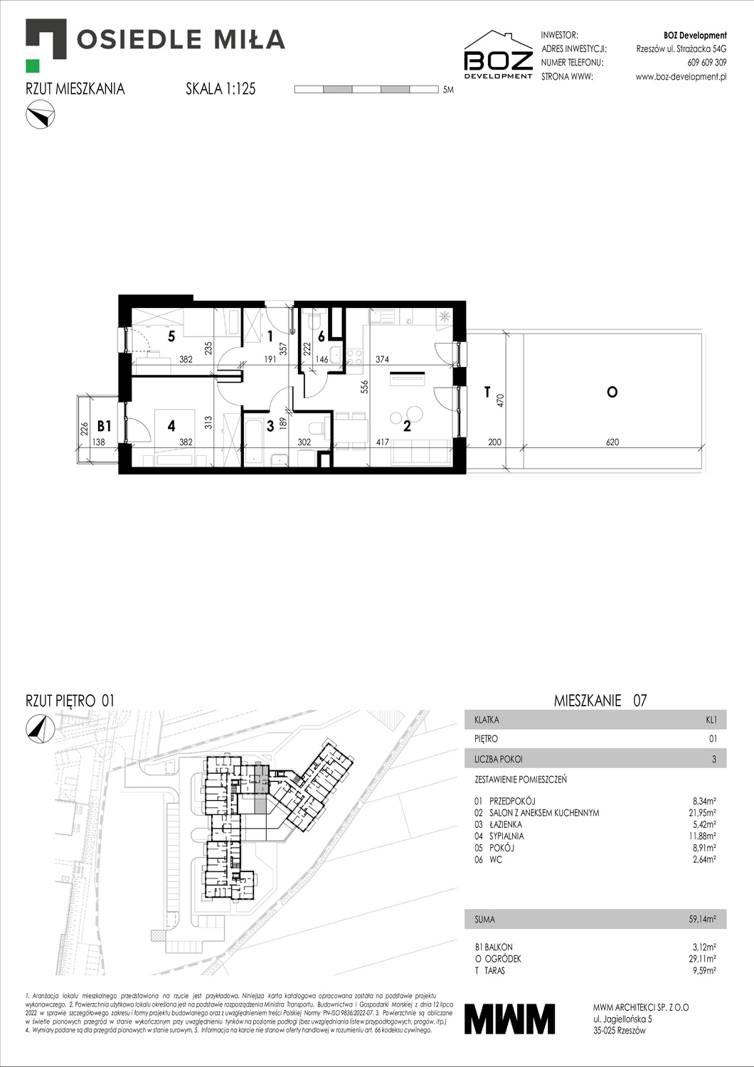 3 pokoje mieszkania, 59,14 m², cena: 569 814 zł, piętro: 1 – STRAŻACKA 54G