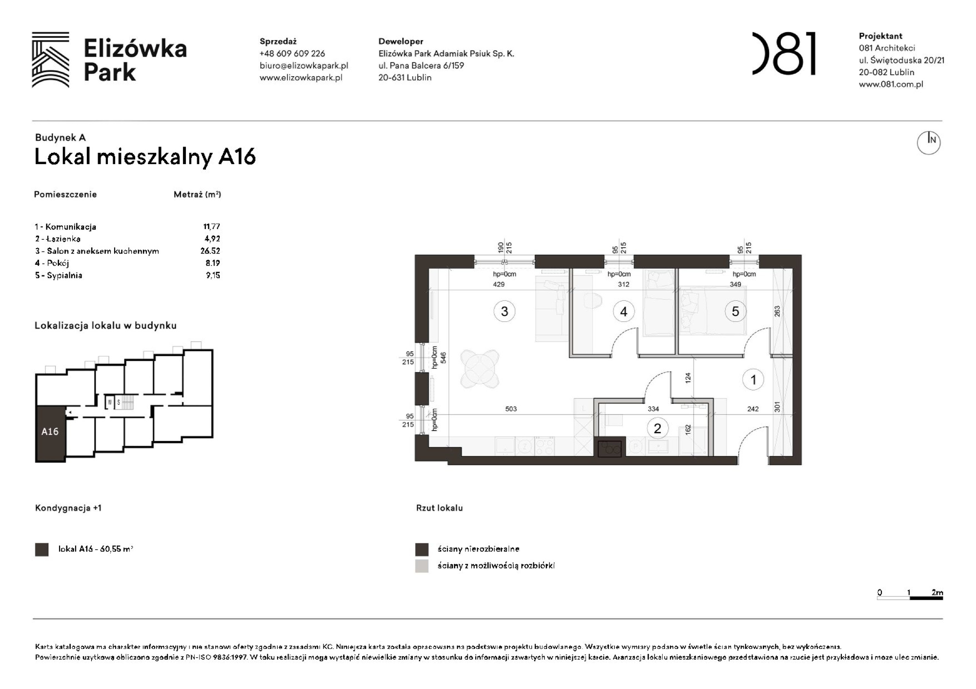3 pokoje dom, 60,55 m², piętro: 1 – Elizówka Park