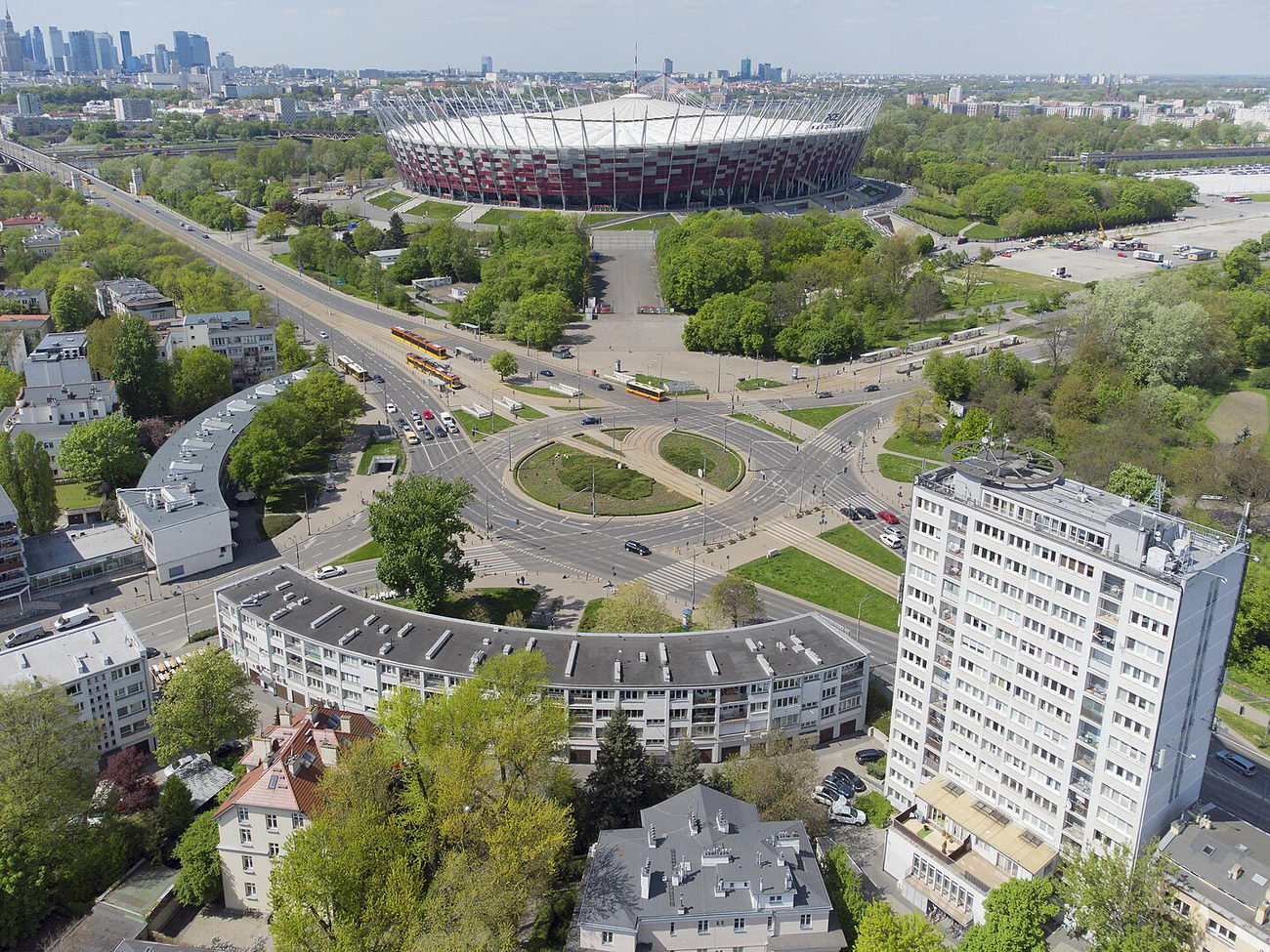 Rondo Waszyngtona i Stadion Narodowy